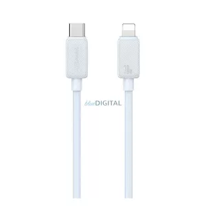 USAMS KY adatkábel (Type-C - lightning, 30W, gyorstöltő, 100cm) FEHÉR