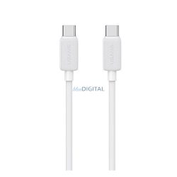   USAMS KY adatkábel (Type-C - Type-C, 60W, gyorstöltő, 100cm) FEHÉR