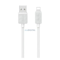   USAMS KY adatkábel (USB - lightning, 2.4A, gyorstöltő, 100cm) FEHÉR