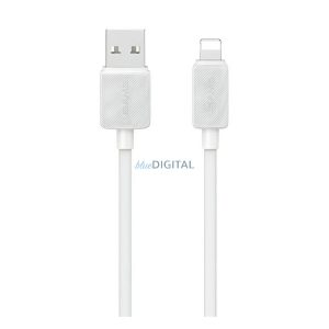 USAMS KY adatkábel (USB - lightning, 2.4A, gyorstöltő, 100cm) FEHÉR Apple IPAD, IPAD 2, IPAD (3rd Generation)