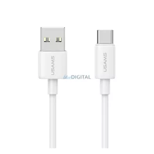 USAMS YD SERIES adatkábel (USB - Type-C, 18W, 3A, gyorstöltő, 100cm) FEHÉR