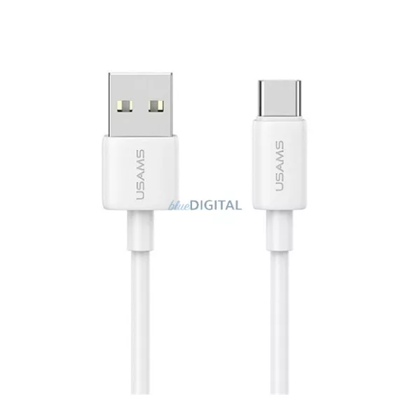 USAMS YD SERIES adatkábel (USB - Type-C, 18W, 3A, gyorstöltő, 100cm) FEHÉR