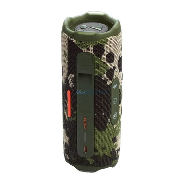 JBL FLIP7 bluetooth hordozható hangszóró (v5.4, 4800mAh belső akku, 25W, IP68 vízálló, terep minta) SÖTÉTZÖLD