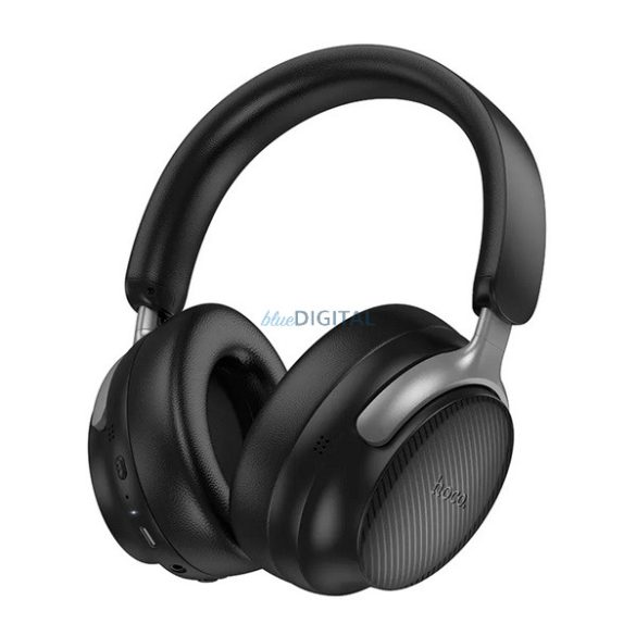 HOCO W53 PLUS bluetooth fejhallgató SZTEREO (v5.4, aktív zajszűrő, összehajtható, 3.5mm jack aljzat) FEKETE