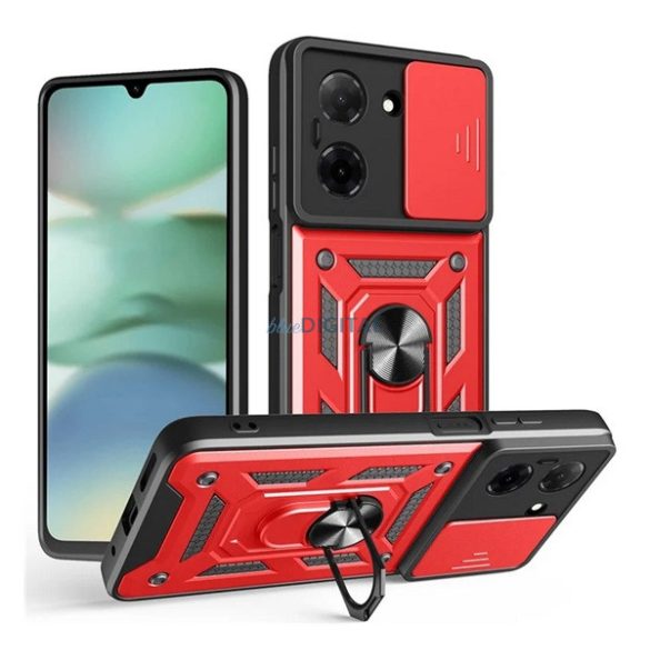 Defender szilikon telefonvédő (ütésállóság, tartógyűrű, kameravédő) PIROS Xiaomi Redmi A5 4G