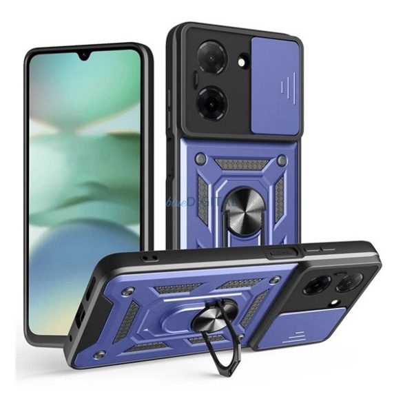 Defender szilikon telefonvédő (ütésállóság, tartógyűrű, kameravédő) SÖTÉTKÉK Xiaomi Redmi A5 4G