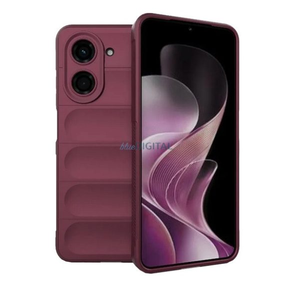 Szilikon telefonvédő (ütésállóság, kameravédő, 3D) BORDÓ Xiaomi Redmi A5 4G