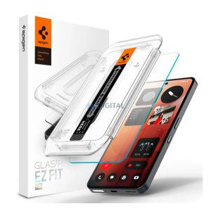 SPIGEN EZ FIT HD képernyővédő üveg (2.5D, tokbarát, ultravékony, 0.2mm, 9H + segédkeret) ÁTLÁTSZÓ Nothing Phone (3a) Pro, Phone (3a)