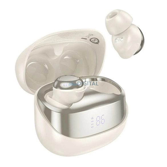 HOCO EW200 bluetooth fülhallgató SZTEREO (v5.4, TWS, LED kijelző, mikrofon + töltőtok) FEHÉR
