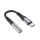 HOCO LS33 adapter kábel 2in1 (3.5mm jack aljzat - Type-C, 12cm, cipőfűző) SÖTÉTSZÜRKE