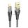 HOCO U121 adatkábel (USB - lightning, 2.4A, gyorstöltő, 120cm, LED jelzés, cipőfűző) FEKETE HOCO U121 adatkábel (USB - lightning, 2.4A, gyorstöltő, 120cm, LED jelzés, cipőfűző) FEKETE