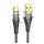 HOCO U121 adatkábel (USB - Type-C, 2.4A, gyorstöltő, 120cm, LED jelzés, cipőfűző) FEKETE HOCO U121 adatkábel (USB - Type-C, 2.4A, gyorstöltő, 120cm, LED jelzés, cipőfűző) FEKETE