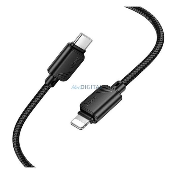 HOCO X113 adatkábel (Type-C - lightning, 27W, PD gyorstöltő, 100cm) FEKETE