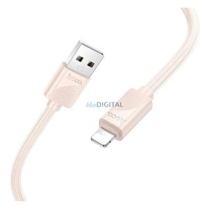 HOCO X114 adatkábel (USB - lightning, 2.4A, gyorstöltő, 100cm) RÓZSASZÍN