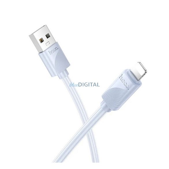 HOCO X114 adatkábel (USB - lightning, 2.4A, gyorstöltő, 100cm) VILÁGOSKÉK