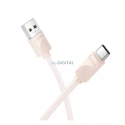   HOCO X114 adatkábel (USB - Type-C, 3A, gyorstöltő, 100cm) RÓZSASZÍN