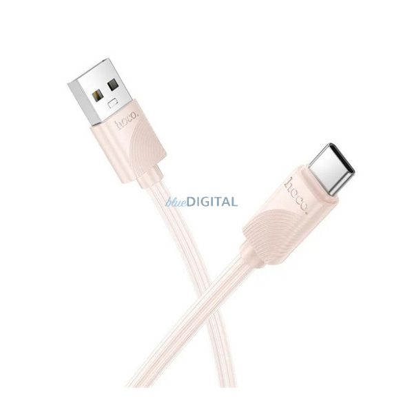 HOCO X114 adatkábel (USB - Type-C, 3A, gyorstöltő, 100cm) RÓZSASZÍN