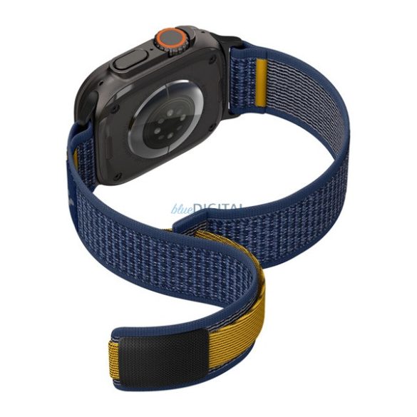 SPIGEN ATHLEX pótszíj (egyedi méret, nagy, nylon, tépőzáras, légáteresztő, SPORT) SÖTÉTKÉK Apple Watch Series 5 44mm, Watch Series 4 44mm, Watch Series 3 42mm