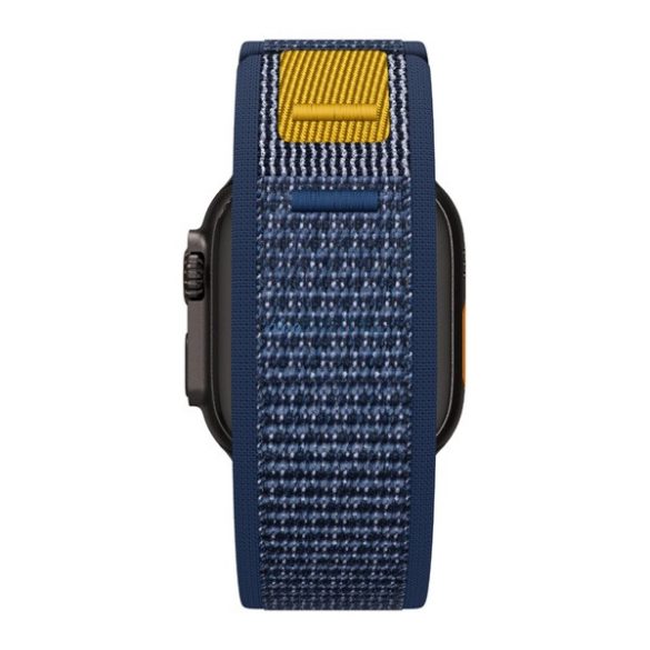 SPIGEN ATHLEX pótszíj (egyedi méret, nagy, nylon, tépőzáras, légáteresztő, SPORT) SÖTÉTKÉK Apple Watch Series 5 44mm, Watch Series 4 44mm, Watch Series 3 42mm