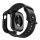SPIGEN VAULT PRO pótszíj (egyedi méret, matt, ütésállóság + szilikon keret) FEKETE Apple Watch Series 10 46mm