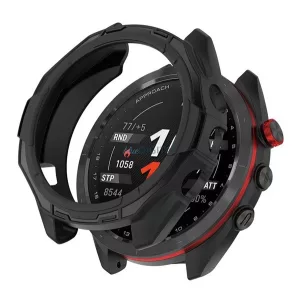 Szilikon keret (BUMPER, ütésálló) FEKETE Garmin Approach S70 (47mm)