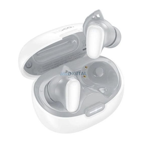 HOCO EW203 bluetooth fülhallgató SZTEREO (v5.4, TWS, mikrofon + töltőtok) FEHÉR