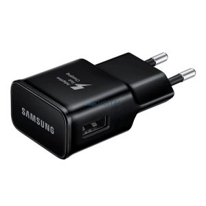 SAMSUNG hálózati töltő USB aljzat (15W, EP-TA200, gyorstöltő) FEKETE