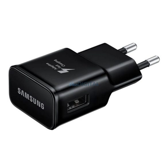 SAMSUNG hálózati töltő USB aljzat (15W, EP-TA200, gyorstöltő) FEKETE