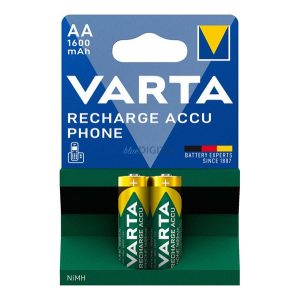 VARTA RECHARGE ACCU elem (AA, 1.2V, 1600mAh Ni-MH, újratölthető) 2db/csomag