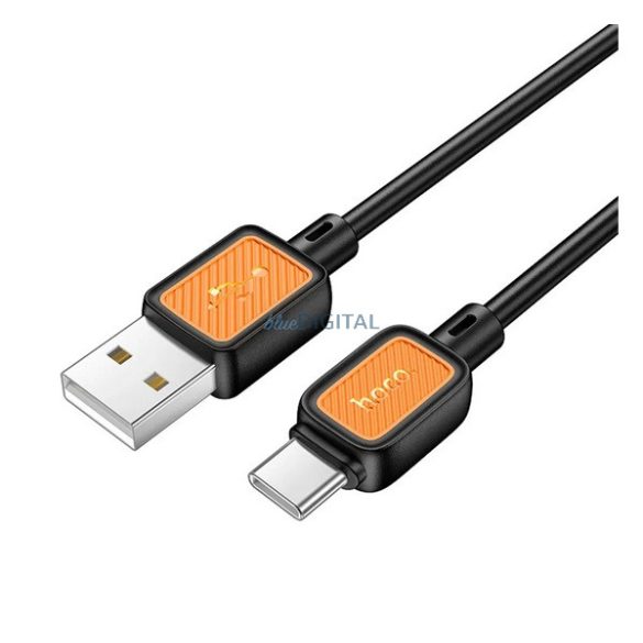 HOCO X108 adatkábel (USB - Type-C, 3A, gyorstöltő, 100cm) FEKETE