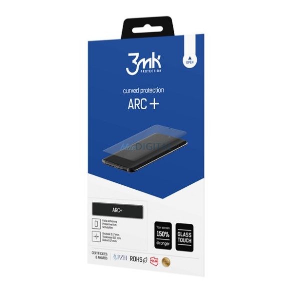 3MK ARC+ képernyővédő fólia (full screen, öngyógyító, ultravékony, 0.17mm, PET) ÁTLÁTSZÓ Honor 400
