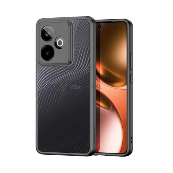 DUX DUCIS AIMO szilikon telefonvédő (ütésállóság, kameravédő, matt, hullám) FEKETE Realme GT 7 5G, GT 7T 5G