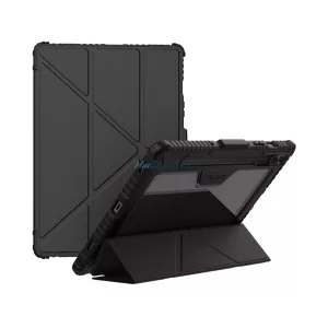 NILLKIN BUMPER PRO szilikon telefonvédő (aktív FLIP, ütésállóság, asztali tartó) FEKETE Samsung Galaxy Tab S10 FE LTE (SM-X520), Galaxy Tab S10 FE WIFI (SM-X526)