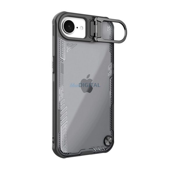 NILLKIN ICEBLADE PROP szilikon telefonvédő (ütésállóság, kitámasztó) FEKETE Apple iPhone 16e