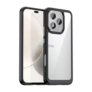 Szilikon telefonvédő (ütésállóság, átlátszó hátlap) FEKETE Honor 400 Lite