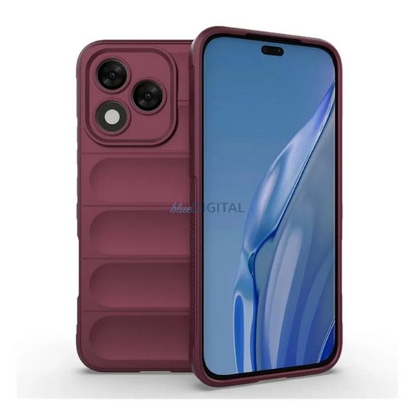 Szilikon telefonvédő (ütésállóság, kameravédő, 3D) BORDÓ Honor 400 Lite