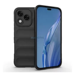   Szilikon telefonvédő (ütésállóság, kameravédő, 3D) FEKETE Honor 400 Lite