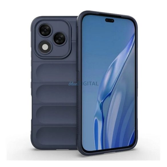 Szilikon telefonvédő (ütésállóság, kameravédő, 3D) SÖTÉTKÉK Honor 400 Lite