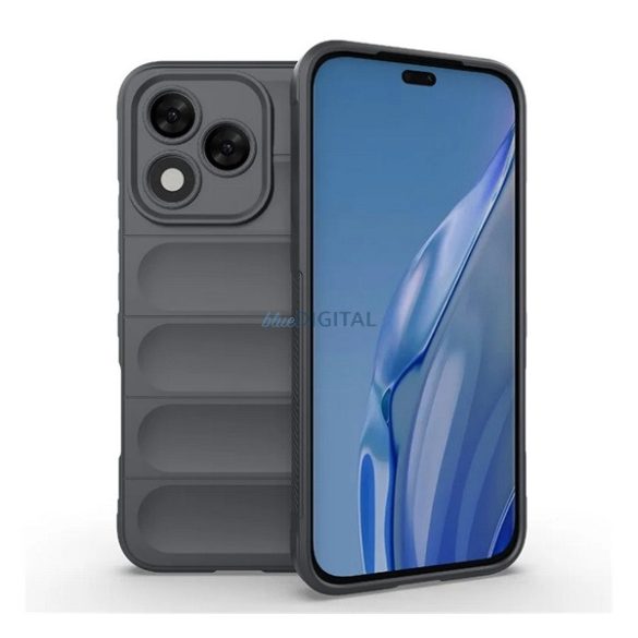 Szilikon telefonvédő (ütésállóság, kameravédő, 3D) SÖTÉTSZÜRKE Honor 400 Lite