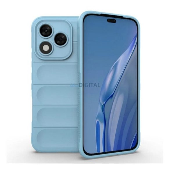 Szilikon telefonvédő (ütésállóság, kameravédő, 3D) VILÁGOSKÉK Honor 400 Lite