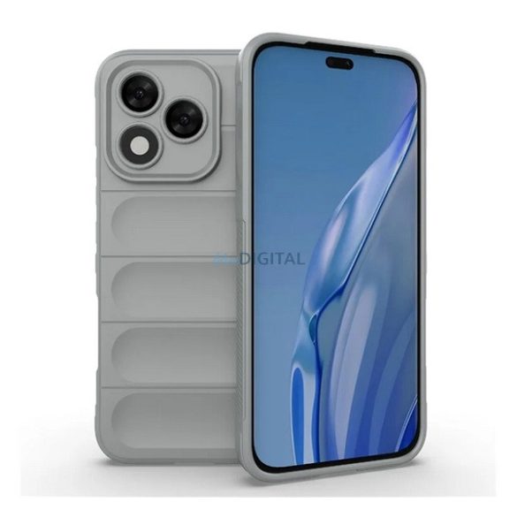 Szilikon telefonvédő (ütésállóság, kameravédő, 3D) VILÁGOSSZÜRKE Honor 400 Lite