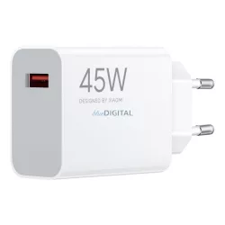   XIAOMI hálózati töltő USB aljzat (45W, gyorstöltő) FEHÉR