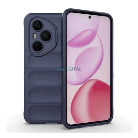 Szilikon telefonvédő (ütésállóság, kameravédő, 3D) SÖTÉTKÉK Honor 400 Pro