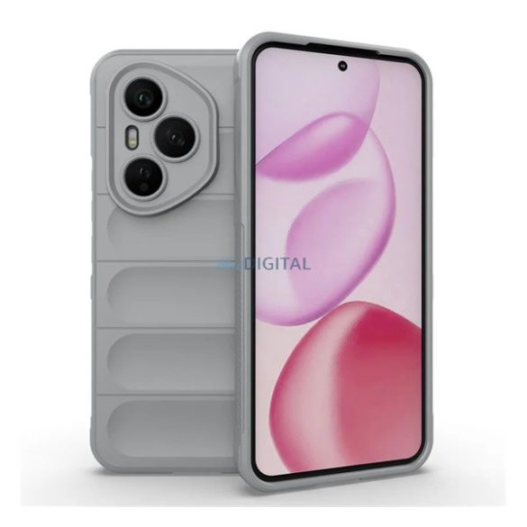 Szilikon telefonvédő (ütésállóság, kameravédő, 3D) VILÁGOSSZÜRKE Honor 400 Pro