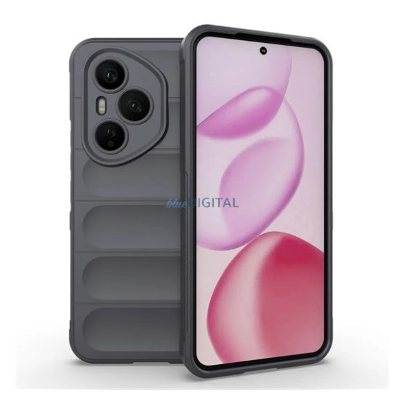 Szilikon telefonvédő (ütésállóság, kameravédő, 3D) SÖTÉTSZÜRKE Honor 400 Pro