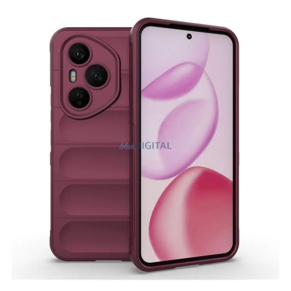 Szilikon telefonvédő (ütésállóság, kameravédő, 3D) BORDÓ Honor 400 Pro