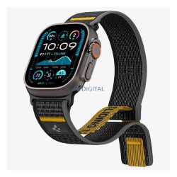   SPIGEN ATHLEX pótszíj (egyedi méret, nagy, nylon, tépőzáras, légáteresztő, SPORT) SÖTÉTZÖLD Apple Watch Series 5 44mm, Watch Series 4 44mm, Watch Series 3 42mm