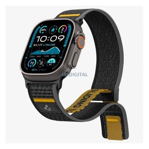 SPIGEN ATHLEX pótszíj (egyedi méret, nagy, nylon, tépőzáras, légáteresztő, SPORT) SÖTÉTZÖLD Apple Watch Series 5 44mm, Watch Series 4 44mm, Watch Series 3 42mm