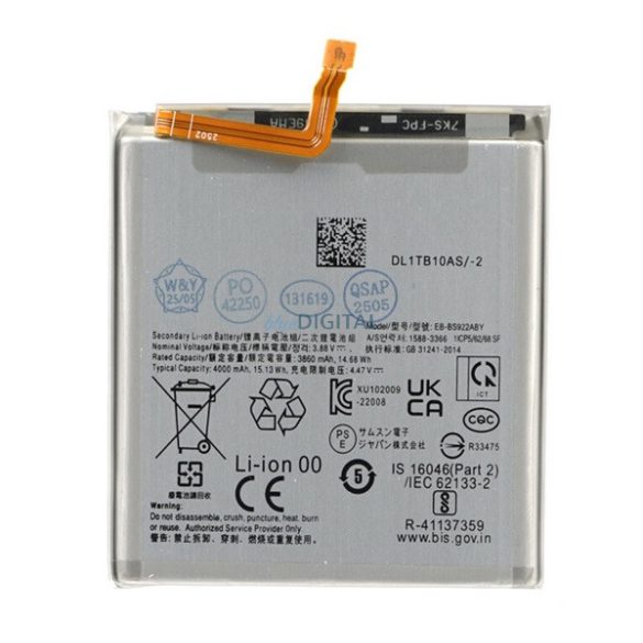 Akku 4000mAh LI-Polymer (EB-BS921ABE kompatibilis) Samsung Galaxy S24 (SM-S921)