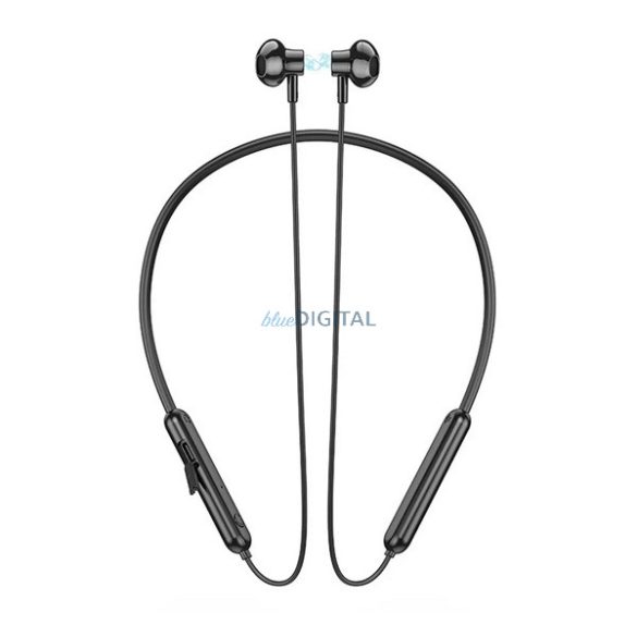 HOCO ES67 bluetooth fülhallgató SZTEREO (v5.3, nyakba akasztható, mikrofon, microSD kártyaolvasó, SPORT) FEKETE